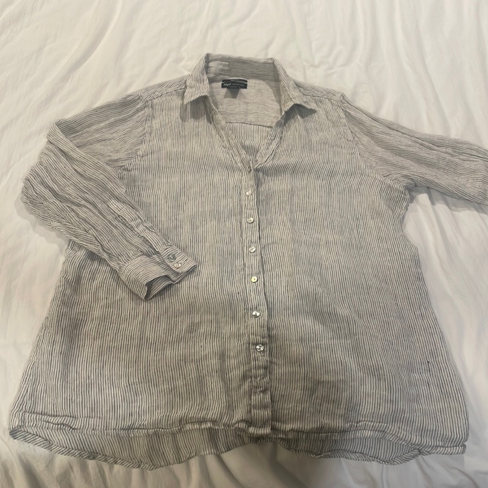 Striped Linen Button Down